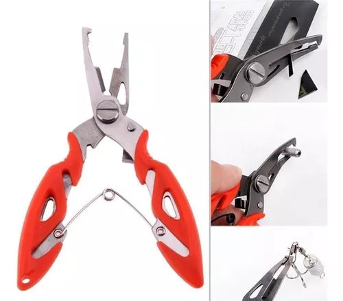 Alicate Pesca Multifuncional P Vermelho