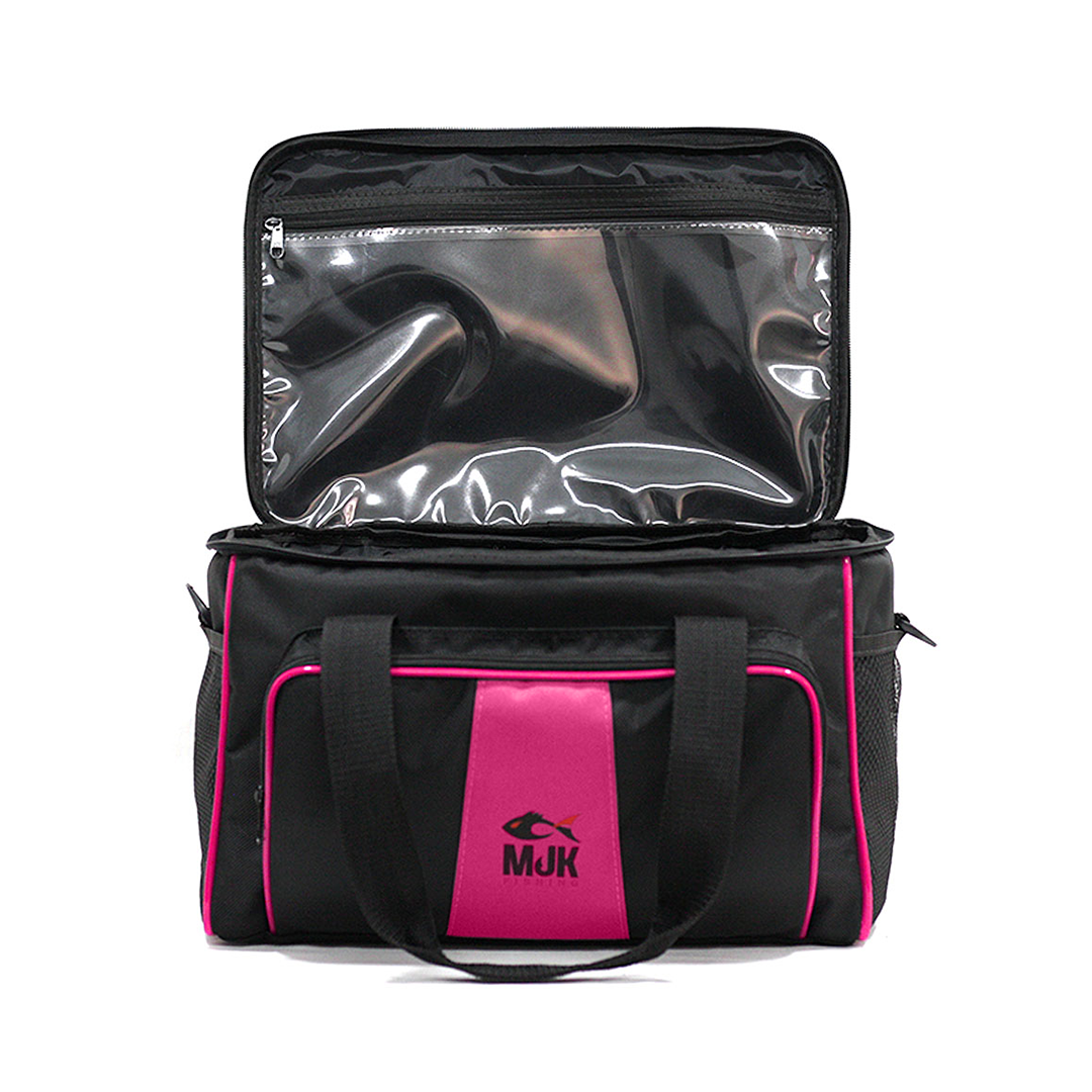 Bolsa de Pesca Amazônia MJK Preto com Rosa